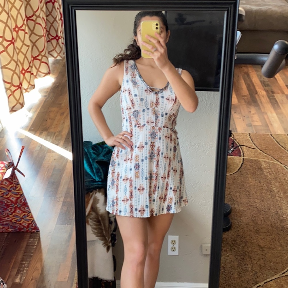 White printed dress